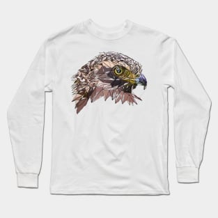 Crested Serpent-eagle watercolor Long Sleeve T-Shirt